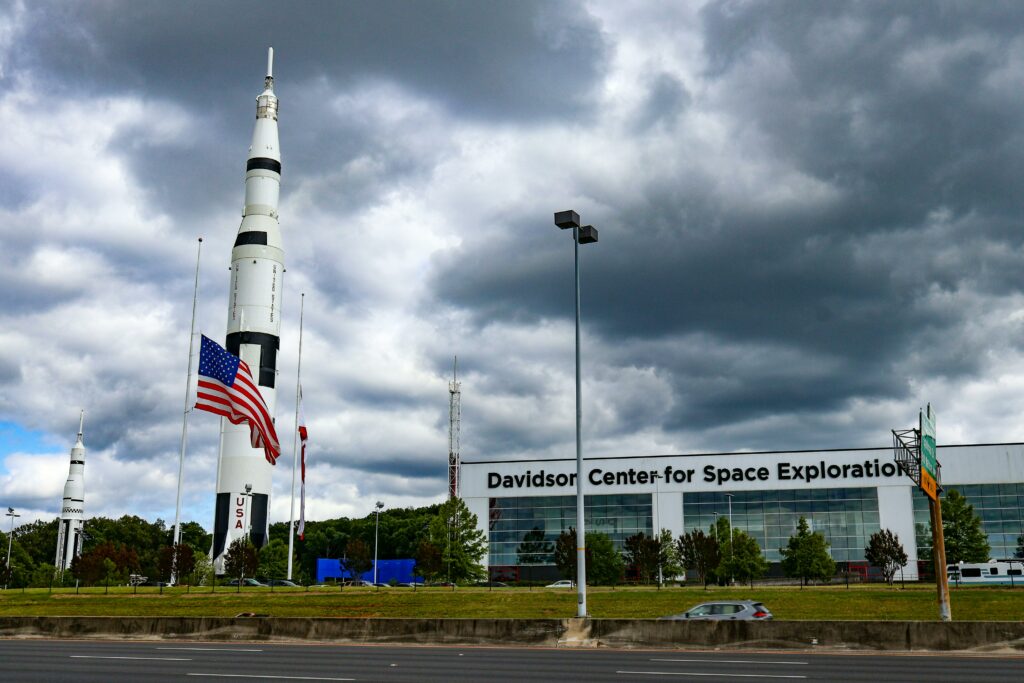The Saturn V rocket at Davidson Center for Space Exploration, Huntsville, AL.